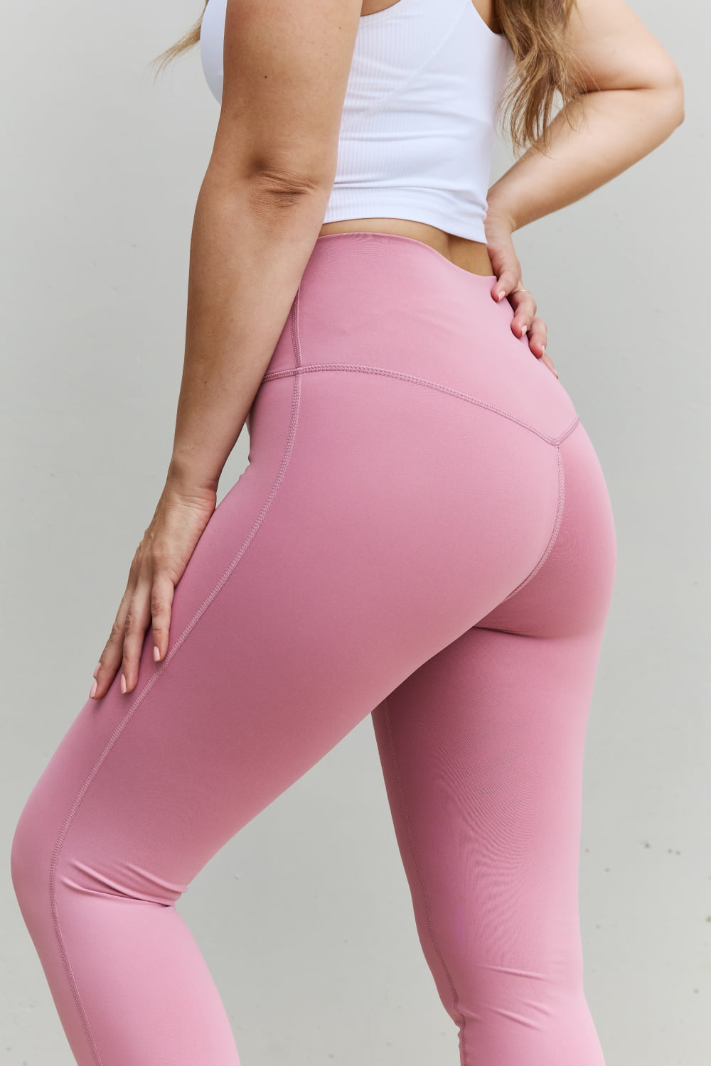Fit For You Full Size High Waist Active Leggings in Light Rose - Women’s Clothing & Accessories - Activewear - 6 - 2024