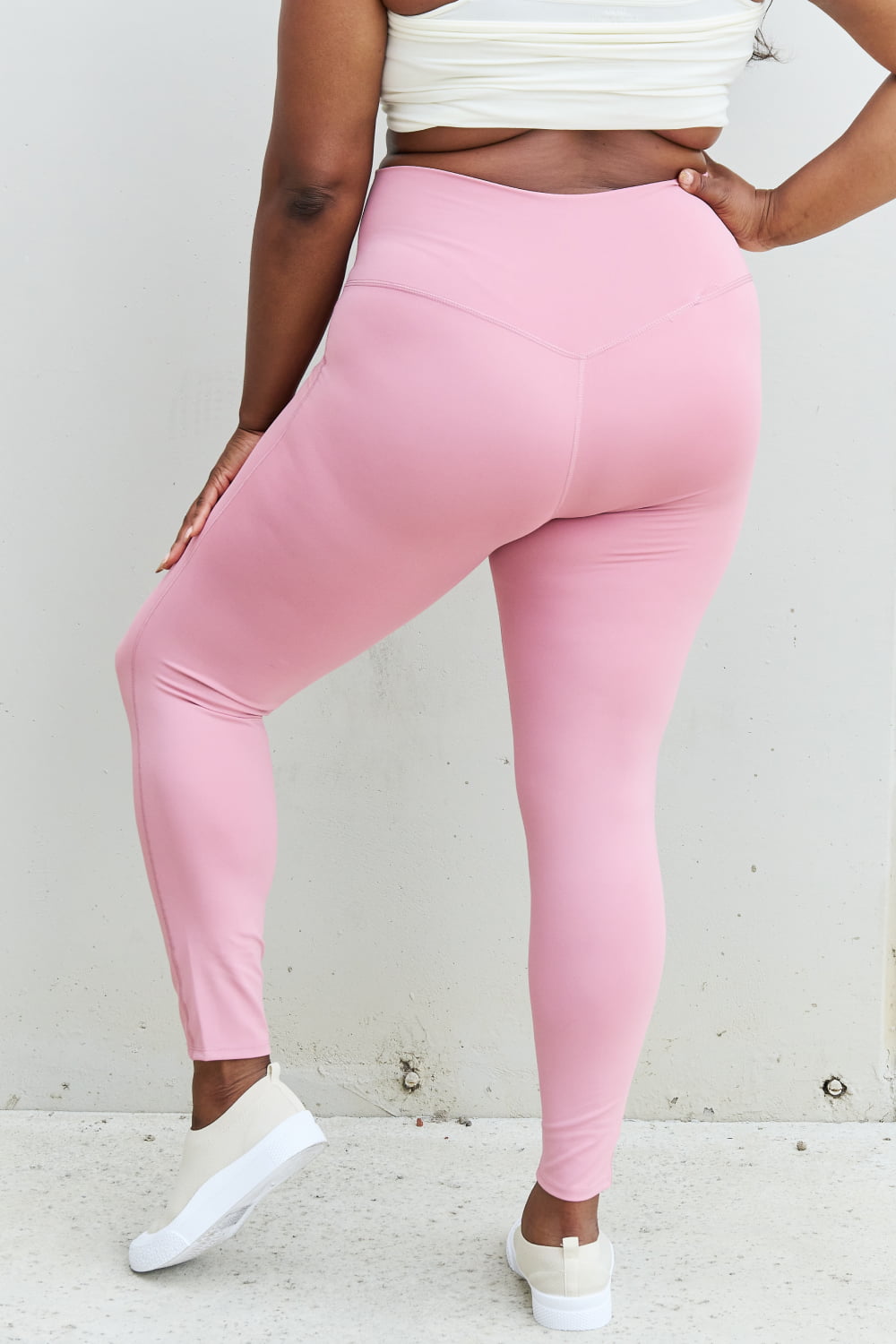 Fit For You Full Size High Waist Active Leggings in Light Rose - Women’s Clothing & Accessories - Activewear - 10 - 2024