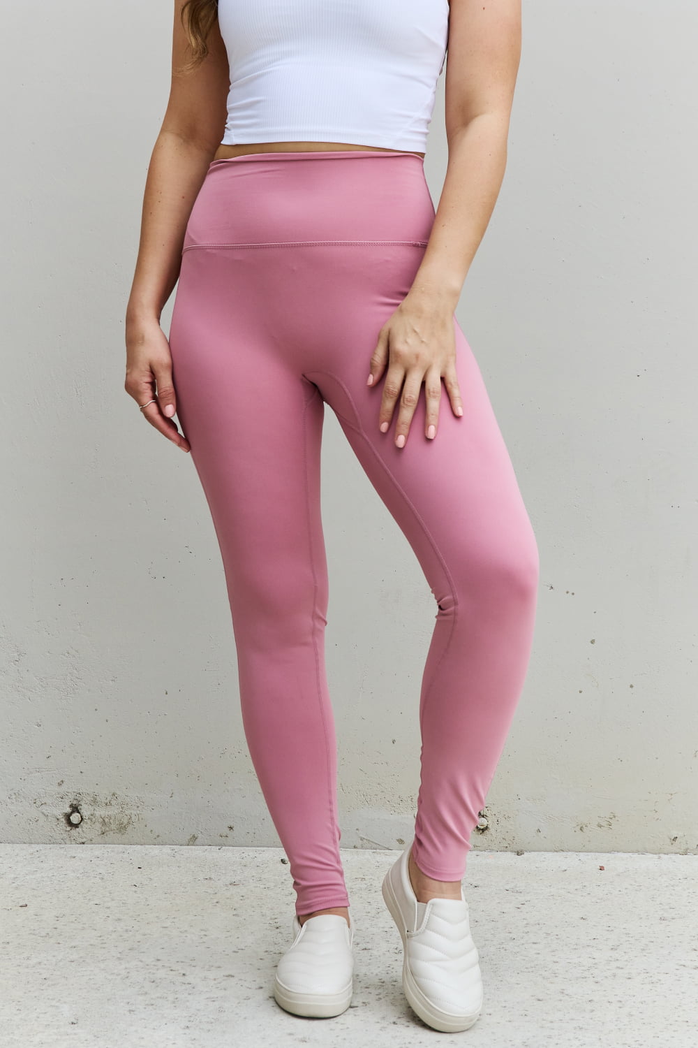 Fit For You Full Size High Waist Active Leggings in Light Rose - Women’s Clothing & Accessories - Activewear - 3 - 2024