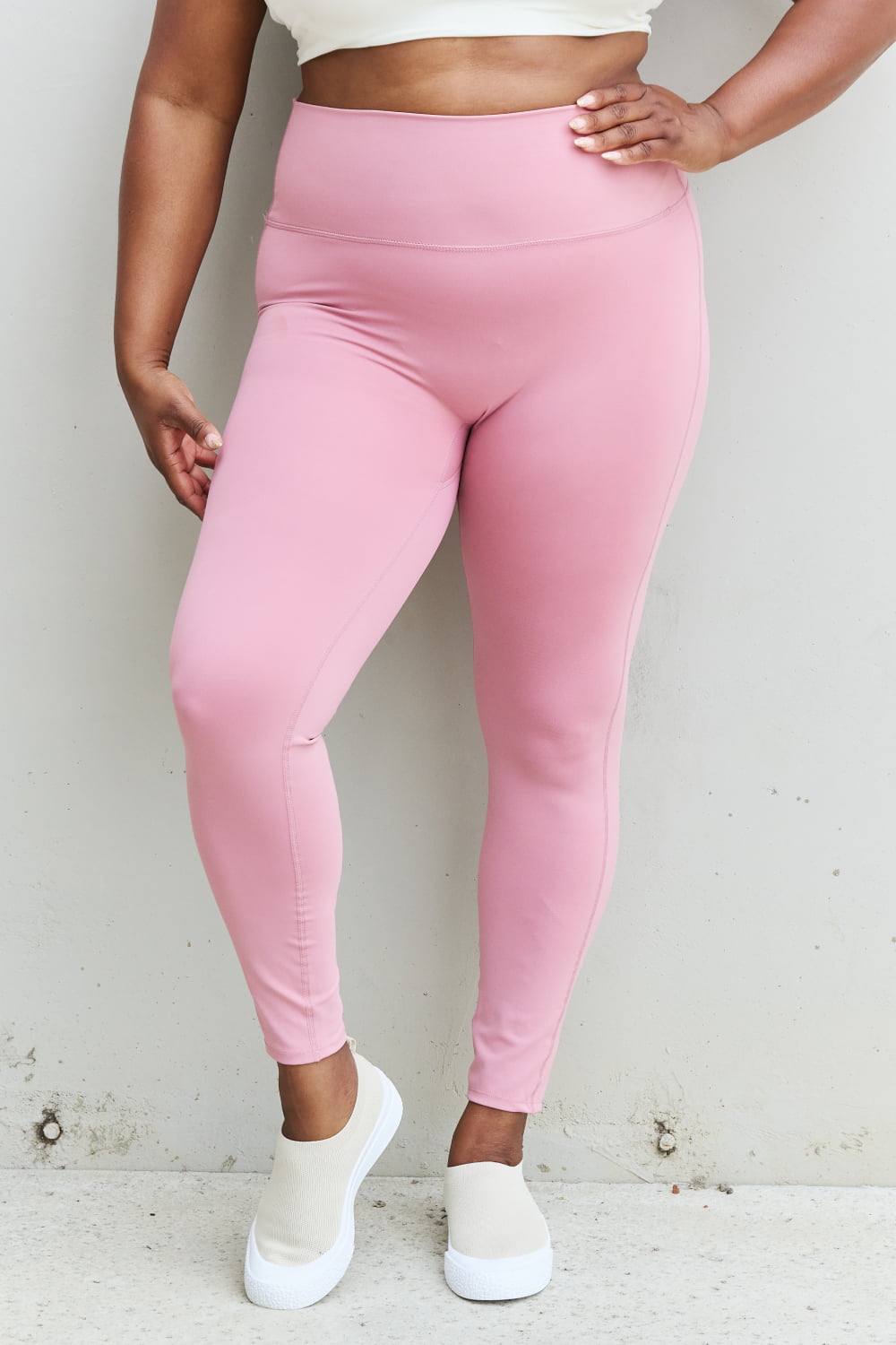 Fit For You Full Size High Waist Active Leggings in Light Rose - Women’s Clothing & Accessories - Activewear - 7 - 2024