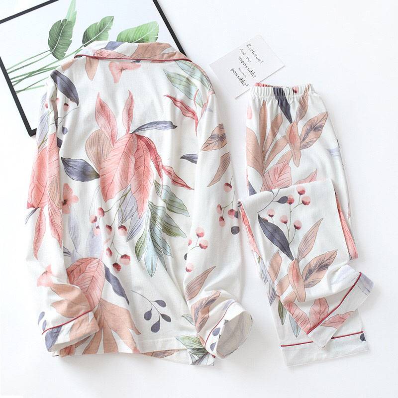 Floral Cotton Pajamas - Women’s Clothing & Accessories - Sleepwear & Loungewear - 7 - 2024