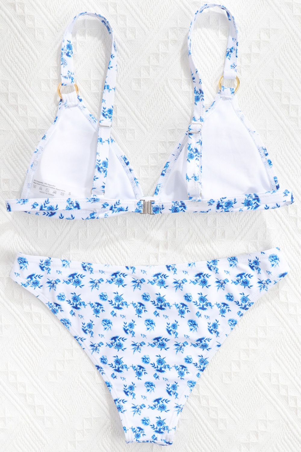 Floral Ring Detail Bikini Set - Women’s Clothing & Accessories - Swimwear - 5 - 2024
