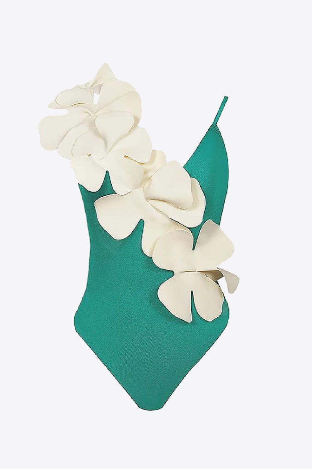 Flower Contrast One-Piece Swimsuit - Green / S - Women’s Clothing & Accessories - Swimwear - 4 - 2024