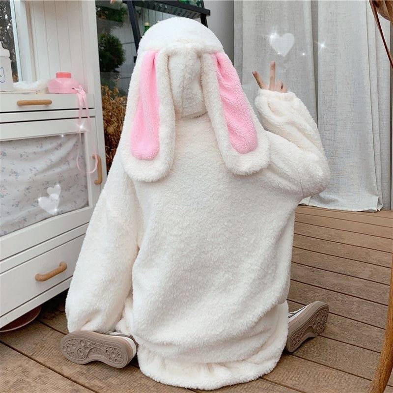 Fluffy Bunny Hoodie - Women’s Clothing & Accessories - Sleepwear & Loungewear - 1 - 2024