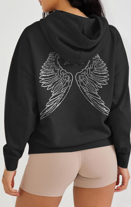 Full Size Angel Graphic Hoodie - Women’s Clothing & Accessories - Shirts & Tops - 7 - 2024