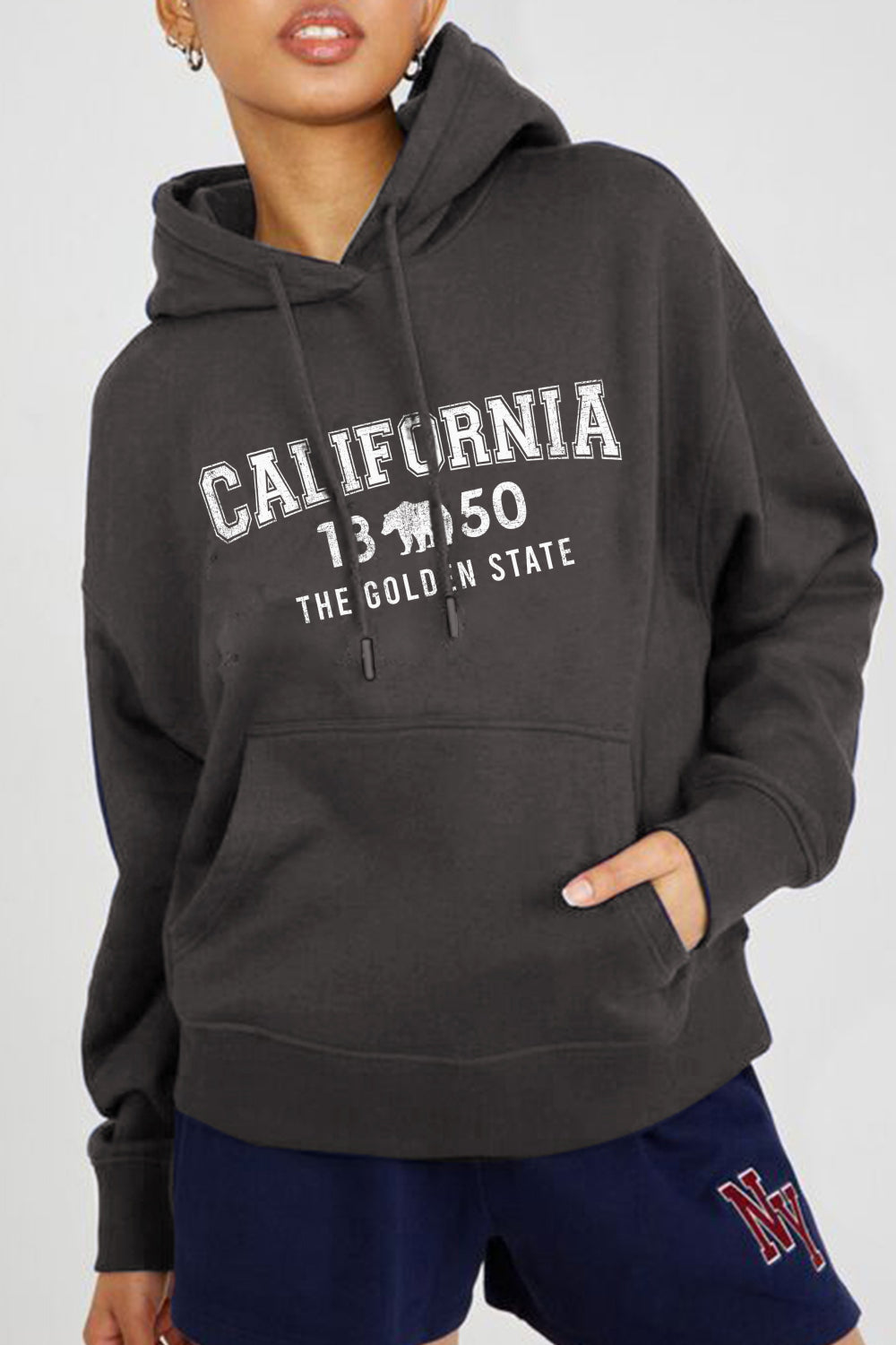 Full Size CALIFORNIA 1850 THE GOLDEN STATE Graphic Hoodie - Women’s Clothing & Accessories - Shirts & Tops - 5 - 2024