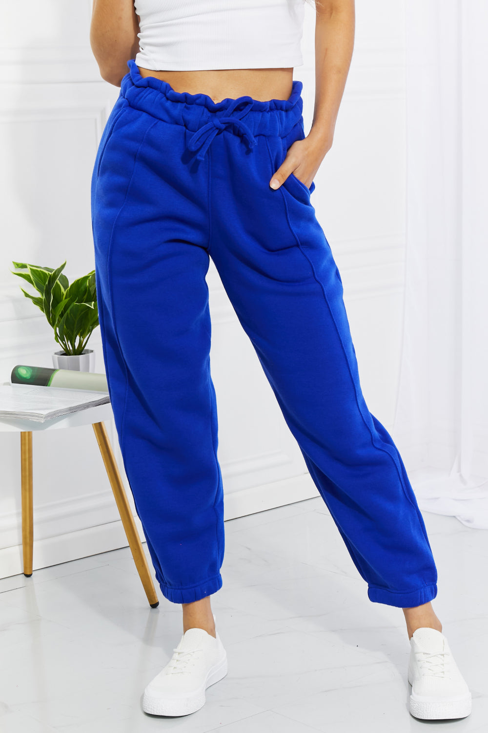 Full Size Can’t Stop Me Paperbag Waist Joggers - Blue / S - Women’s Clothing & Accessories - Pants - 1 - 2024