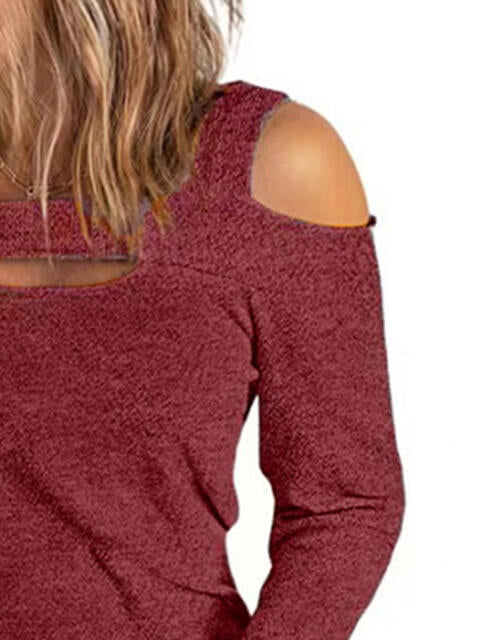 Full Size Cutout Cold Shoulder Blouse - Women’s Clothing & Accessories - Shirts & Tops - 15 - 2024