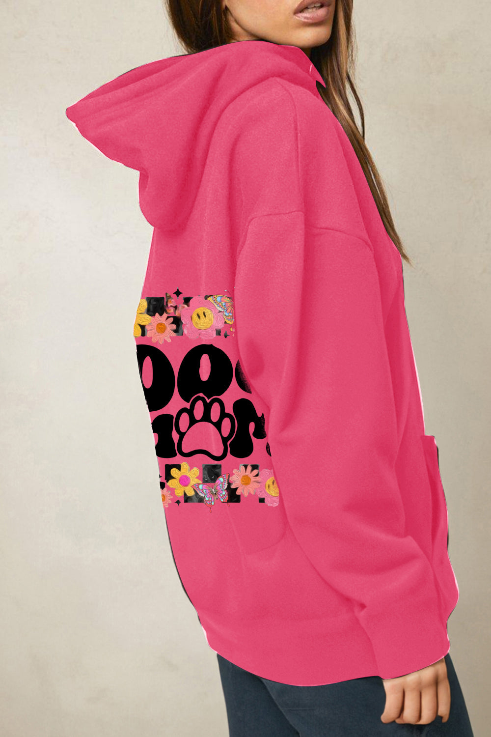 Full Size DOG MOM Graphic Hoodie - Women’s Clothing & Accessories - Shirts & Tops - 8 - 2024