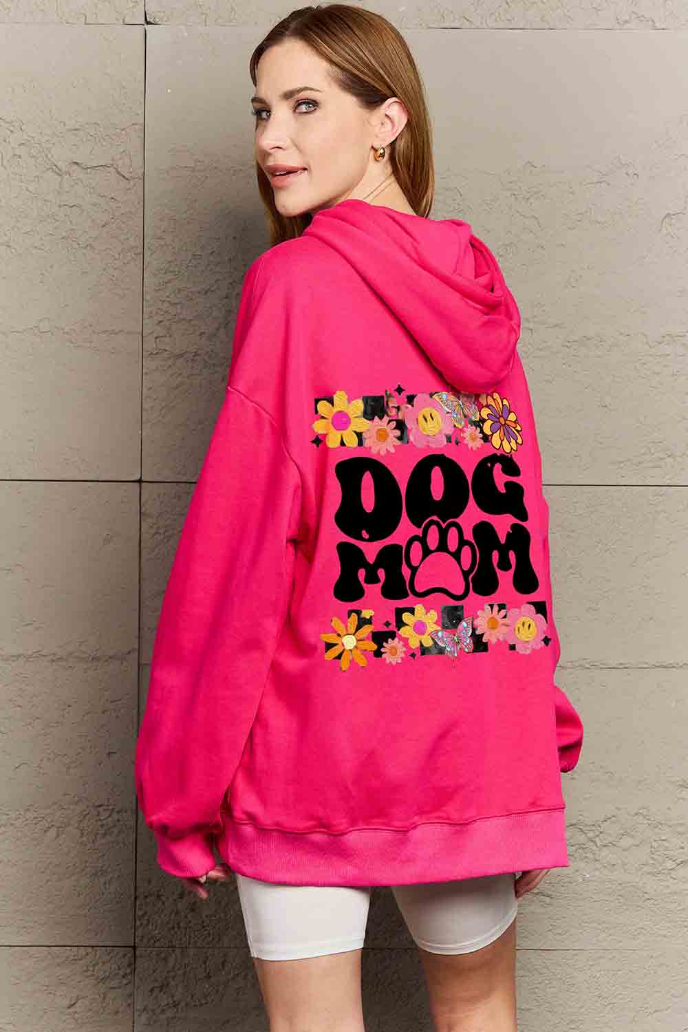 Full Size DOG MOM Graphic Hoodie - Pink / S - Women’s Clothing & Accessories - Shirts & Tops - 1 - 2024