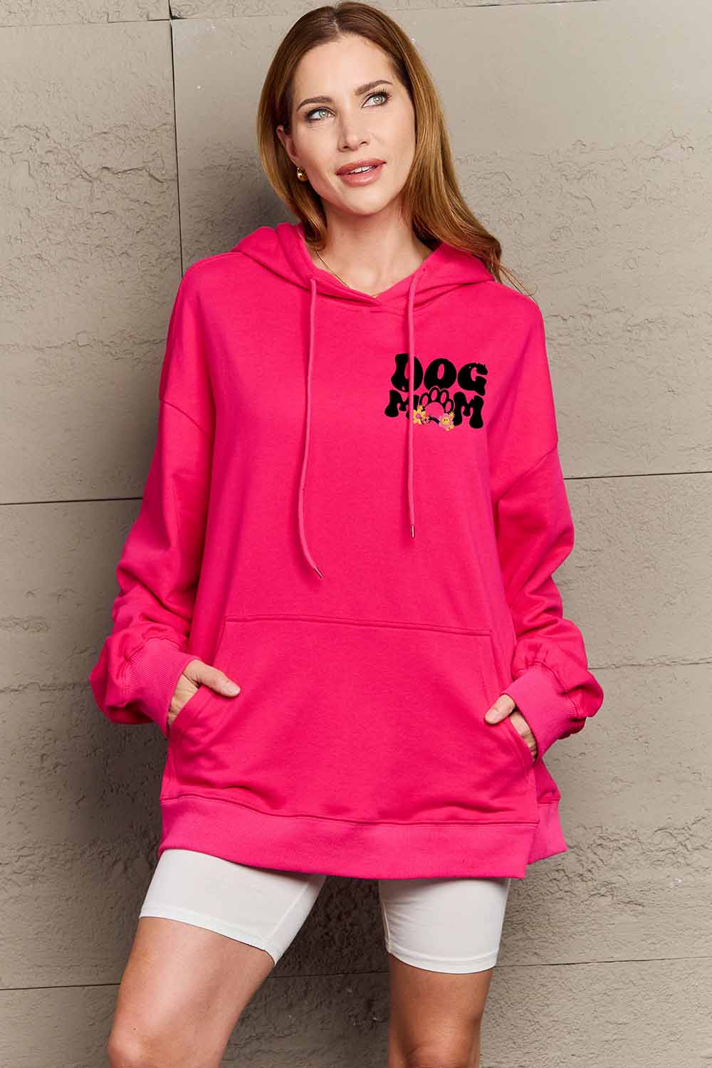 Full Size DOG MOM Graphic Hoodie - Women’s Clothing & Accessories - Shirts & Tops - 2 - 2024