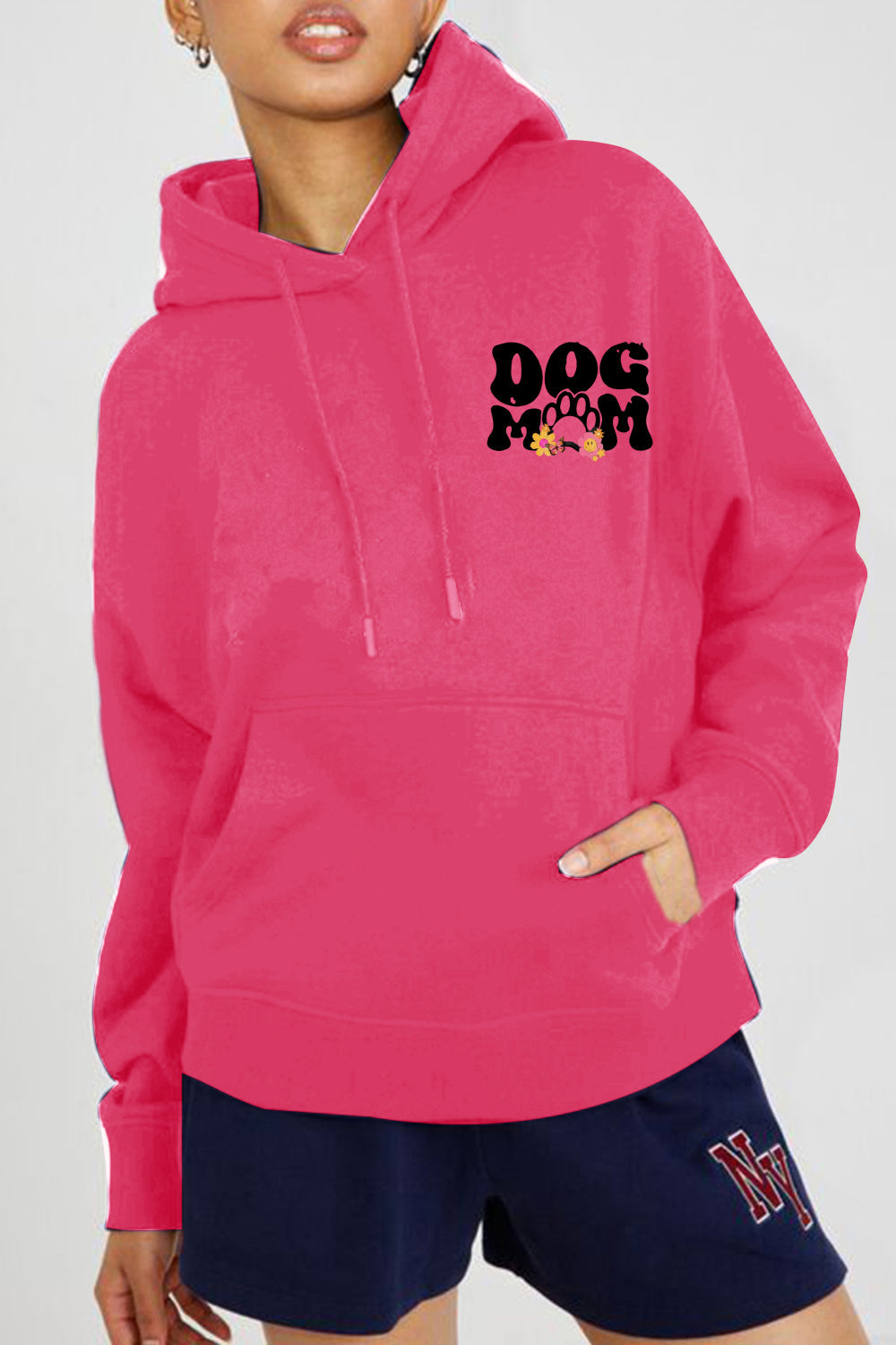 Full Size DOG MOM Graphic Hoodie - Women’s Clothing & Accessories - Shirts & Tops - 9 - 2024