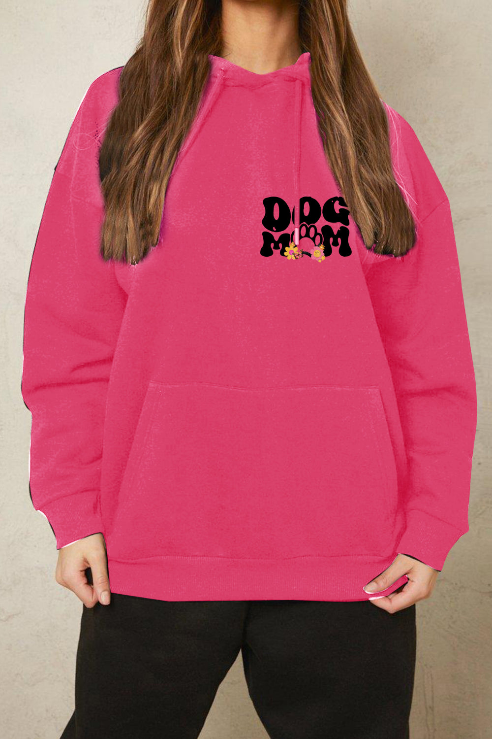 Full Size DOG MOM Graphic Hoodie - Women’s Clothing & Accessories - Shirts & Tops - 7 - 2024