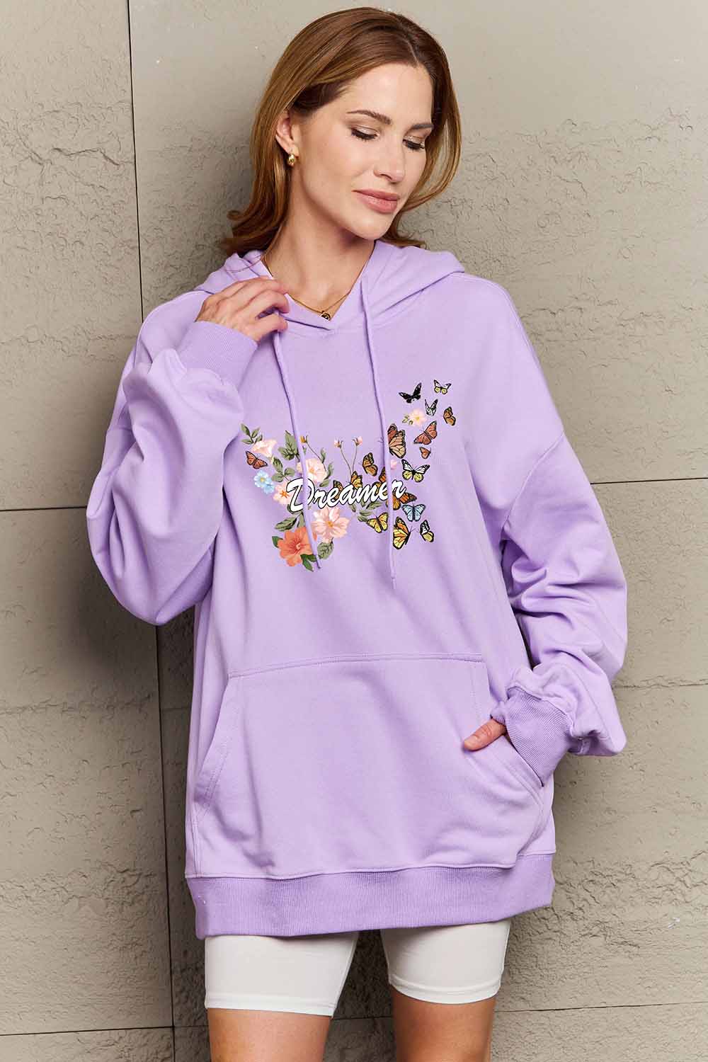 Full Size Dropped Shoulder DREAMER Graphic Hoodie - Women’s Clothing & Accessories - Shirts & Tops - 3 - 2024