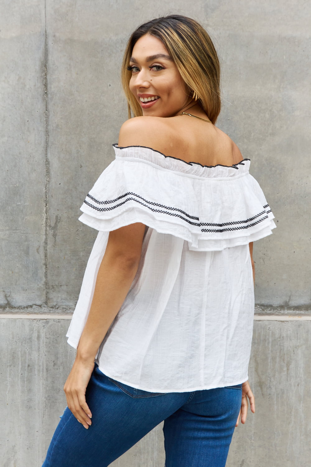 Full Size Off The Shoulder Ruffle Blouse - Women’s Clothing & Accessories - Shirts & Tops - 8 - 2024