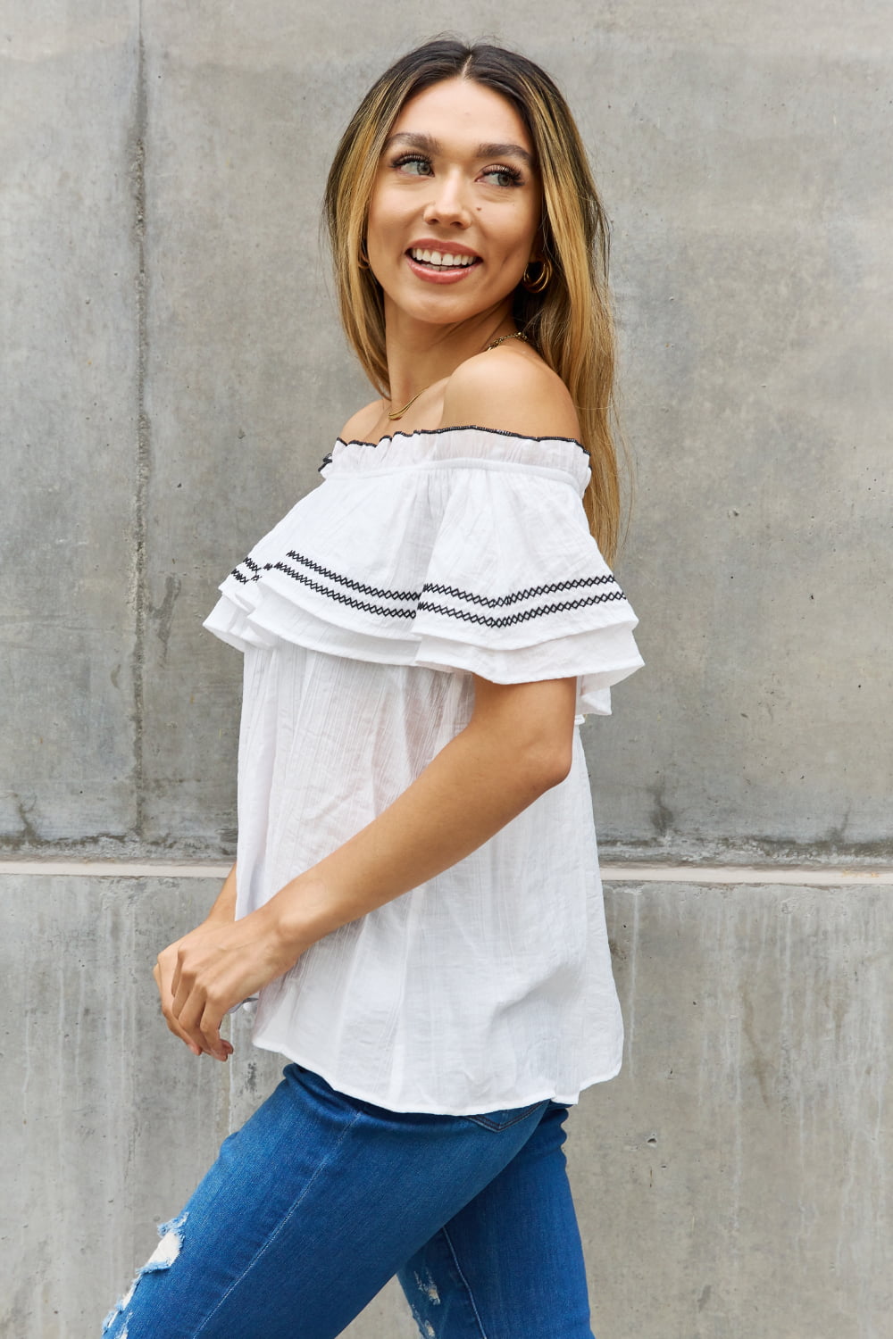 Full Size Off The Shoulder Ruffle Blouse - Women’s Clothing & Accessories - Shirts & Tops - 7 - 2024