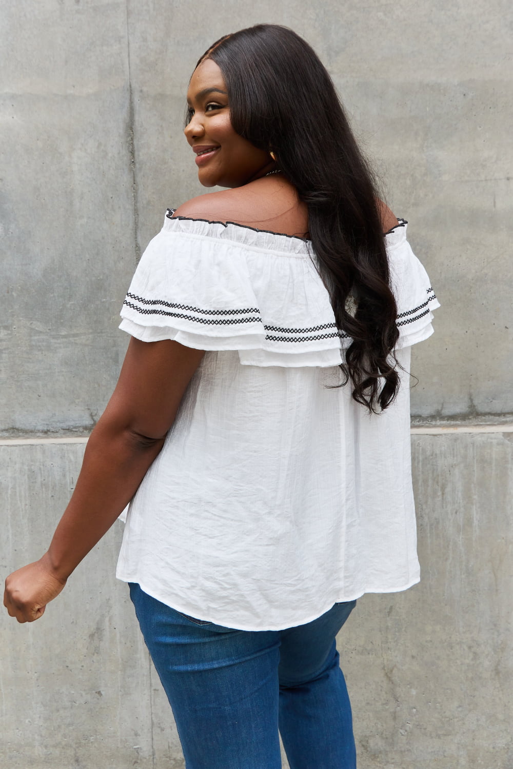Full Size Off The Shoulder Ruffle Blouse - Women’s Clothing & Accessories - Shirts & Tops - 2 - 2024