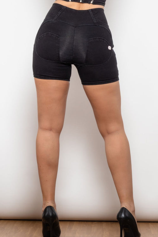 Full Size Side Stripe Zip Closure Denim Shorts - Women’s Clothing & Accessories - Shorts - 2 - 2024