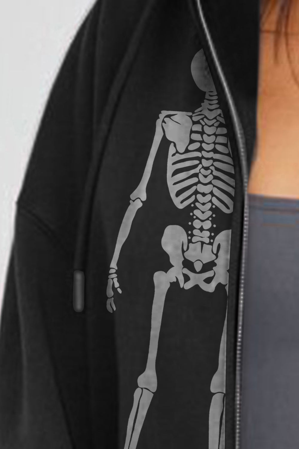 Full Size Skeleton Graphic Hoodie - Women’s Clothing & Accessories - Shirts & Tops - 9 - 2024
