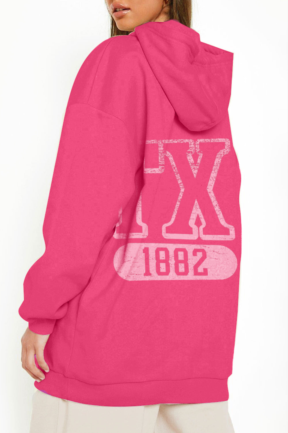 Full Size TX 1882 Graphic Hoodie - Women’s Clothing & Accessories - Shirts & Tops - 7 - 2024
