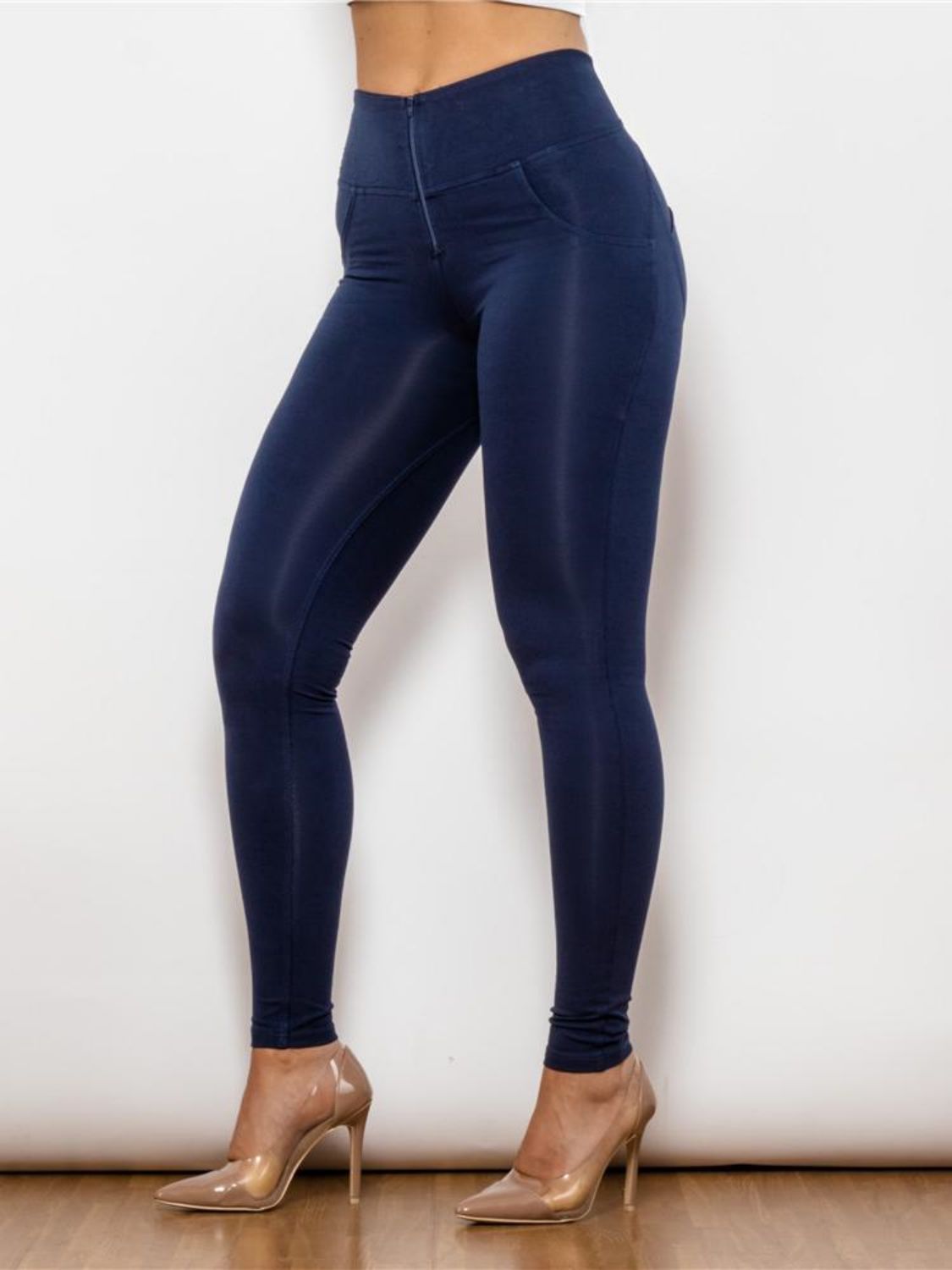 Full Size Zip Detail High Waist Leggings - Women’s Clothing & Accessories - Pants - 6 - 2024