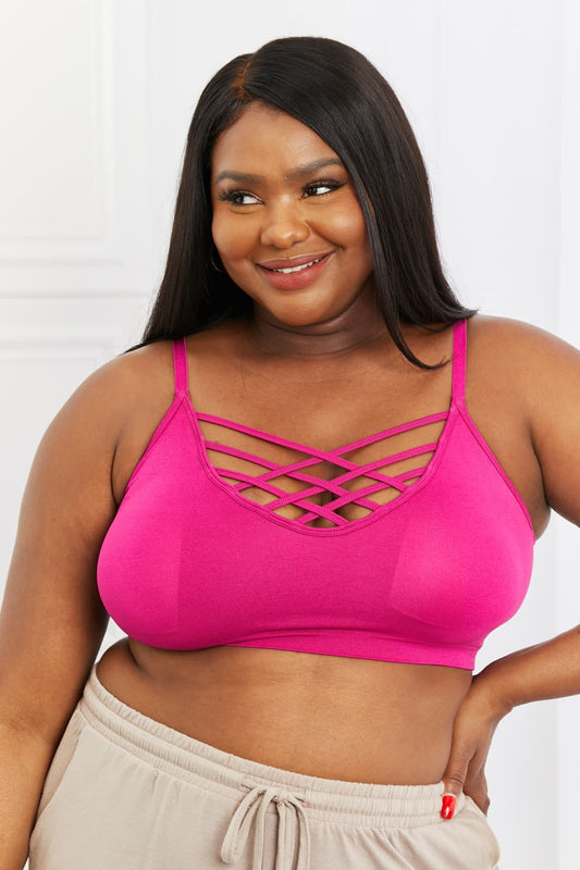 On The Go Full Size Detail Bralette - Pink / S/M - Women’s Clothing & Accessories - Bras - 1 - 2024
