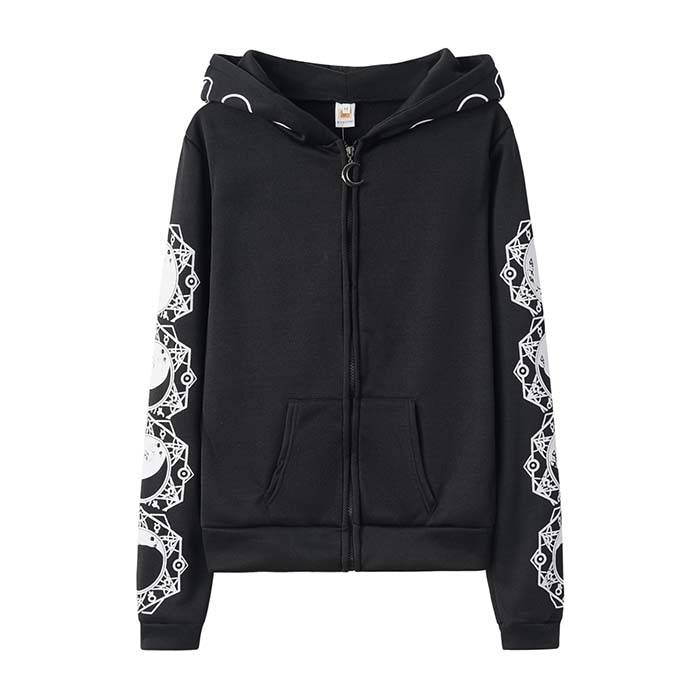Goth Lunar Hoodie - Women’s Clothing & Accessories - Shirts & Tops - 5 - 2024