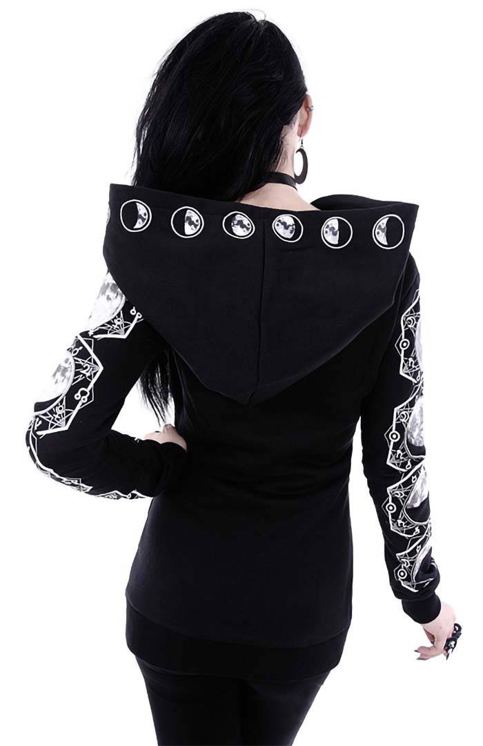 Goth Lunar Hoodie - Women’s Clothing & Accessories - Shirts & Tops - 10 - 2024