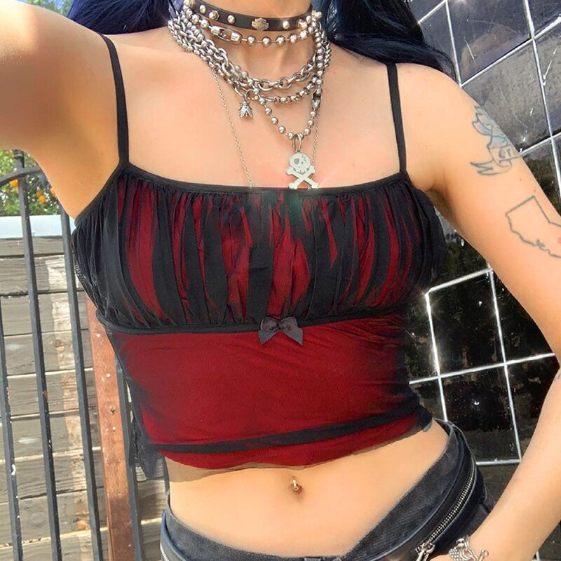 Gothic Mesh Camis - Red / M - Women’s Clothing & Accessories - Clothing - 16 - 2024