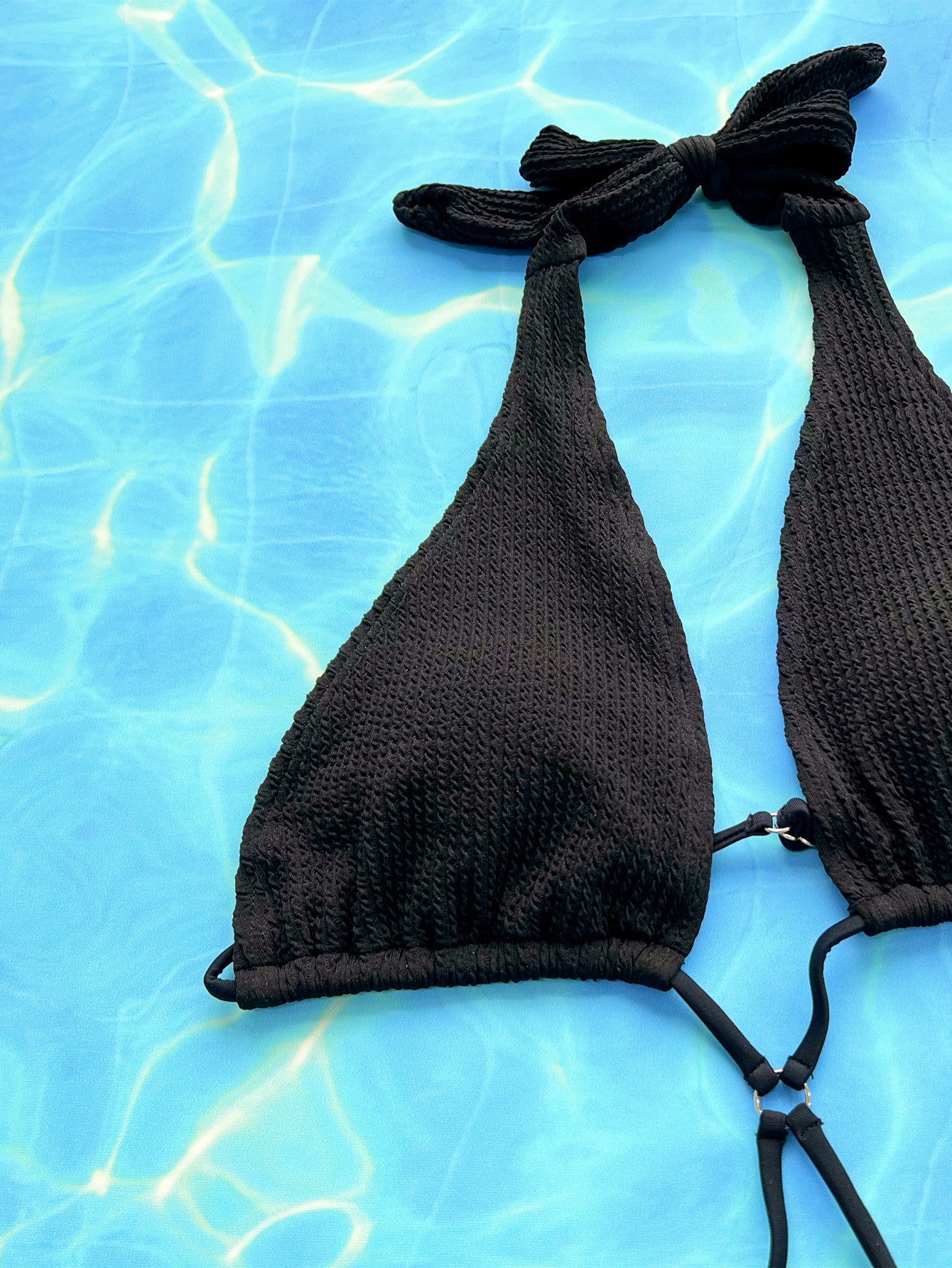 Halter Neck Side Tie One-Piece Swimsuit - Women’s Clothing & Accessories - Swimwear - 5 - 2024