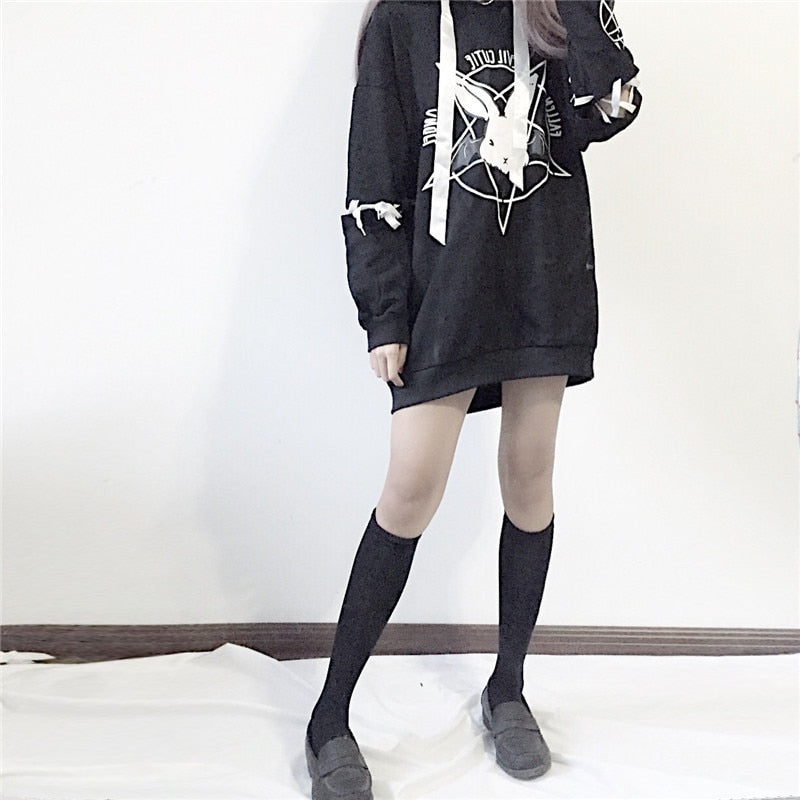 Harajuku Bunny Hoodie - Women’s Clothing & Accessories - Shirts & Tops - 4 - 2024