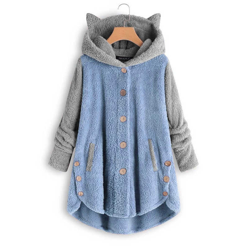 Harajuku Kitty Cat Fleece Hoodie - Women’s Clothing & Accessories - Shirts & Tops - 3 - 2024
