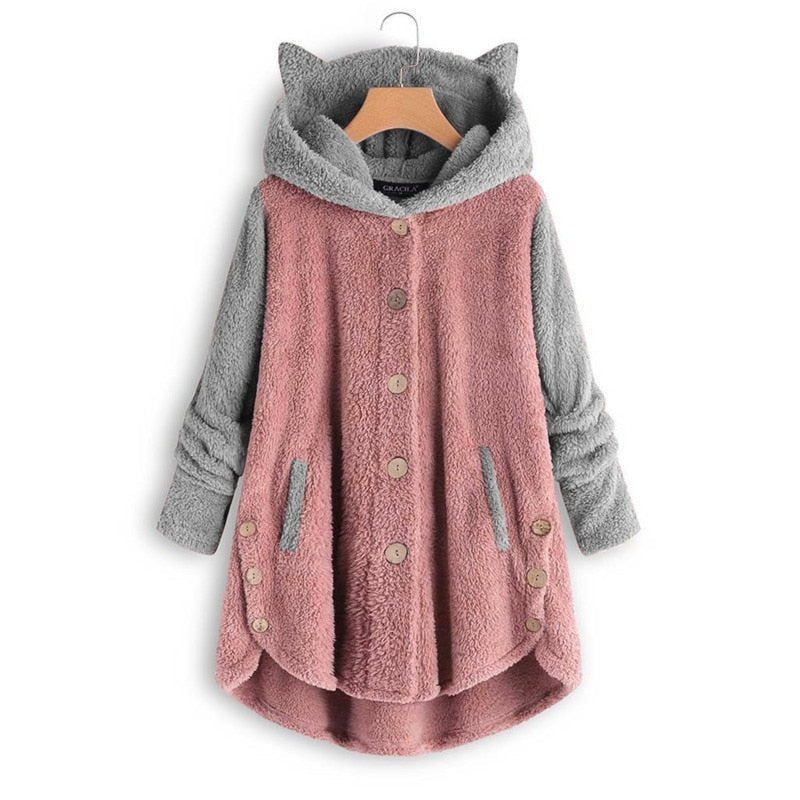 Harajuku Kitty Cat Fleece Hoodie - Women’s Clothing & Accessories - Shirts & Tops - 4 - 2024