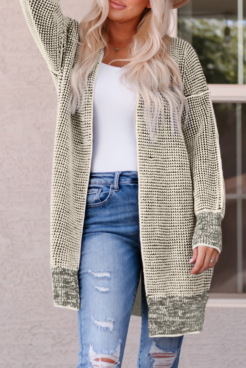 Heathered Open Front Longline Cardigan - Light Gray / S - Women’s Clothing & Accessories - Shirts & Tops - 6 - 2024