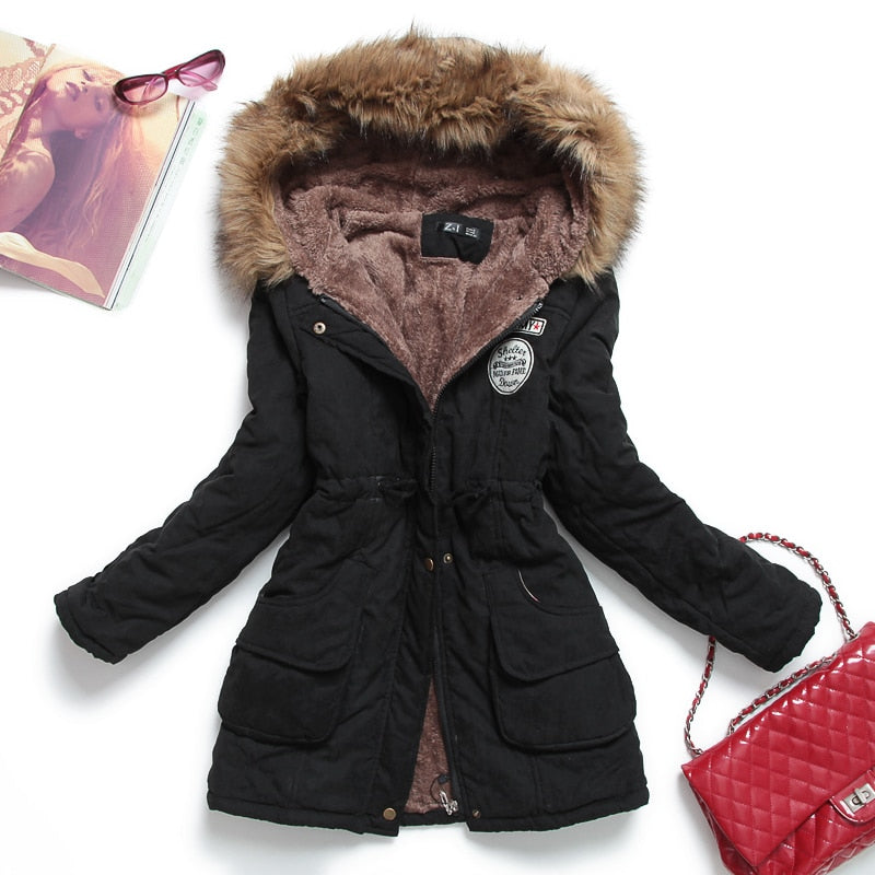 Women’s Hooded Thicken Winter Coat - Black / S - Women’s Clothing & Accessories - Coats & Jackets - 8 - 2024