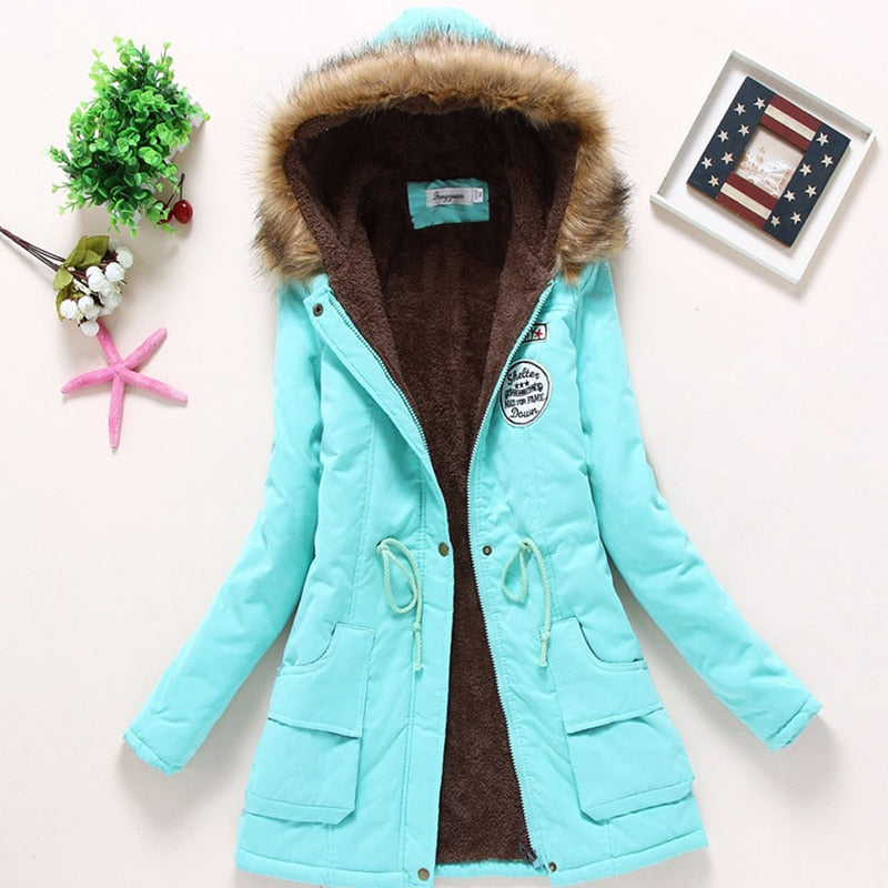 Women’s Hooded Thicken Winter Coat - Light Green / S - Women’s Clothing & Accessories - Coats & Jackets - 10 - 2024