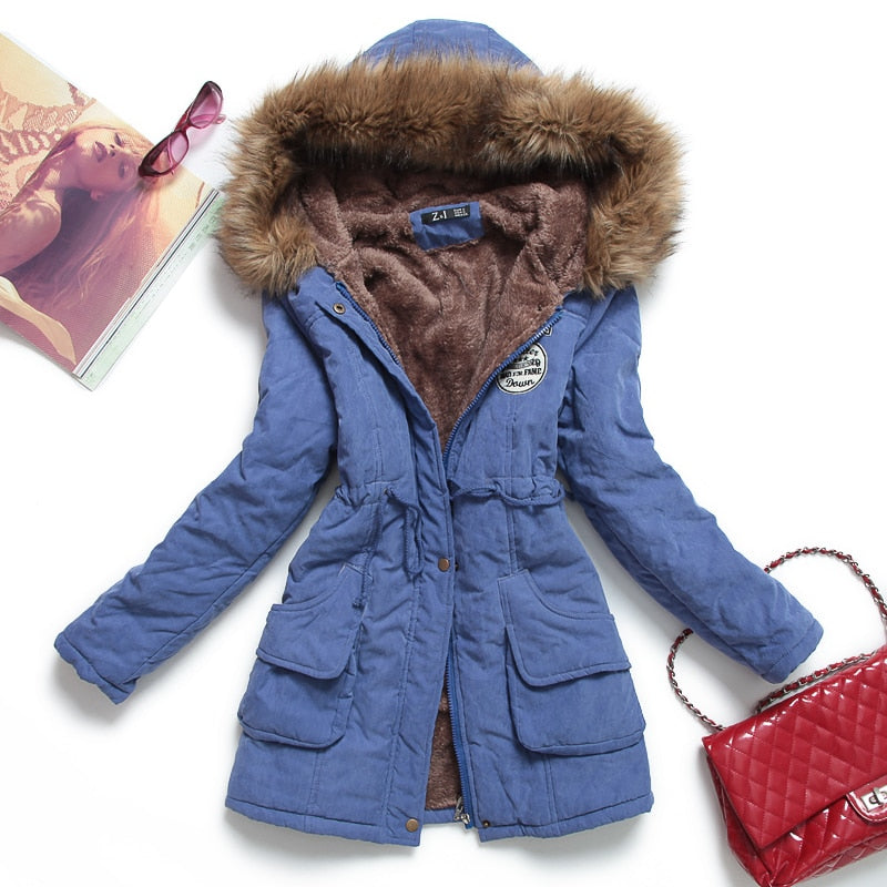 Women’s Hooded Thicken Winter Coat - Blue / S - Women’s Clothing & Accessories - Coats & Jackets - 9 - 2024