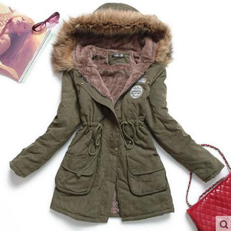 Women’s Hooded Thicken Winter Coat - Dark Green / S - Women’s Clothing & Accessories - Coats & Jackets - 13 - 2024