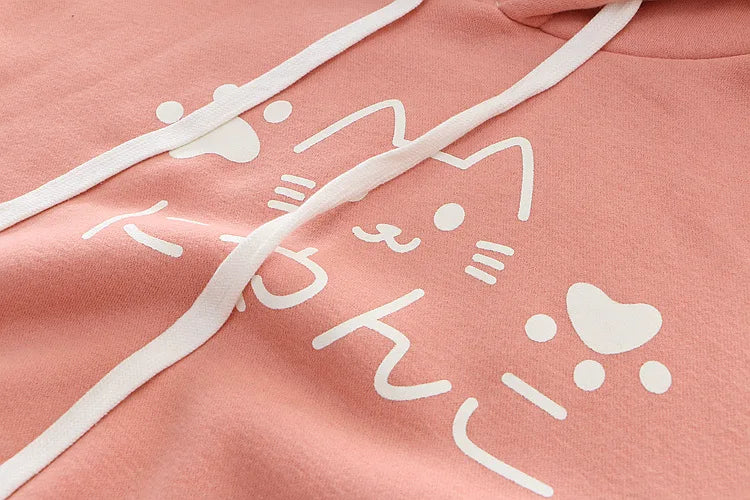 Japanese Cats Harajuku Hoodie – Special Edition - Women’s Clothing & Accessories - Shirts & Tops - 5 - 2024