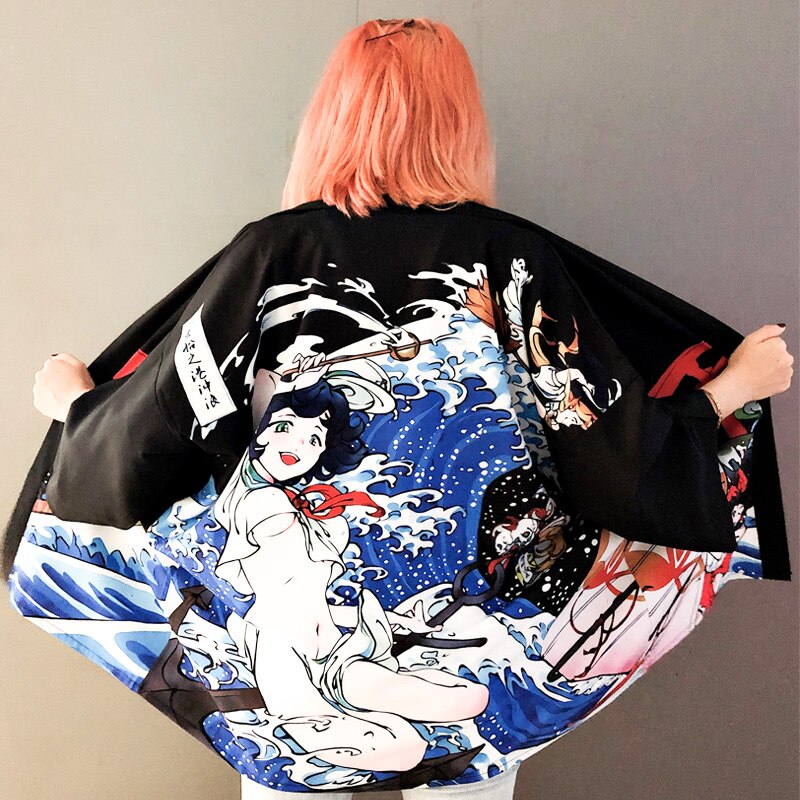 Japanese Print Kimonos - 10 / One Size - Women’s Clothing & Accessories - Kimonos - 16 - 2024