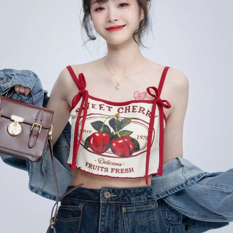 Japanese Sweet Cherry Crop Top - Women’s Clothing & Accessories - Shirts & Tops - 3 - 2024