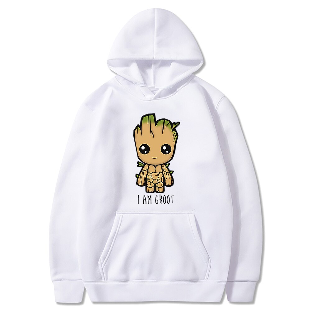 Kawaii Baby Groot Hoodie - White / XXL - Women’s Clothing & Accessories - Shirts & Tops - 10 - 2024