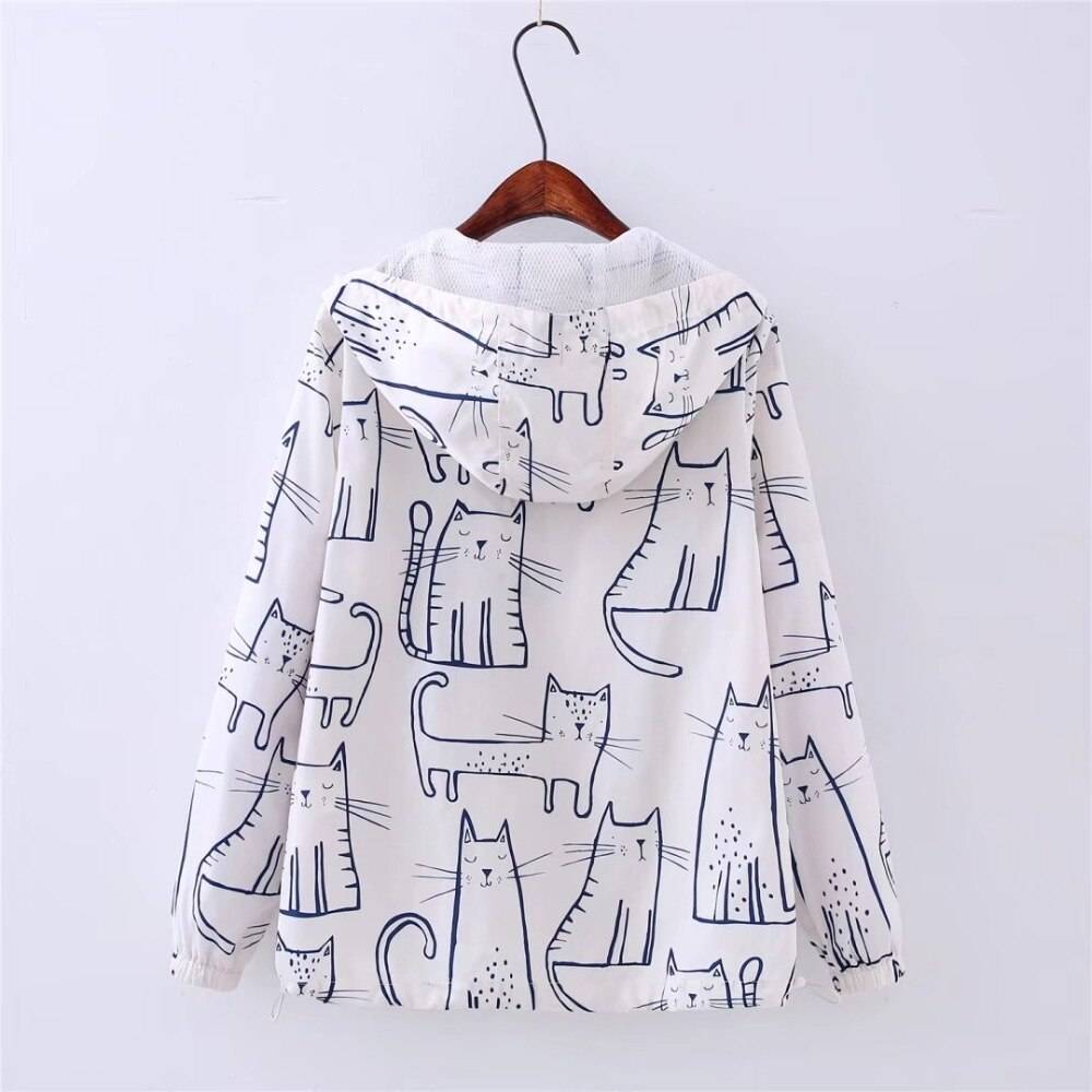 Kawaii Cat Printed Jacket - Women’s Clothing & Accessories - Clothing - 5 - 2024