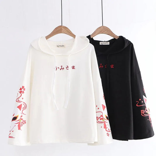 Kawaii Harajuku Hooded Fox Hoodie - Women’s Clothing & Accessories - Shirts & Tops - 1 - 2024