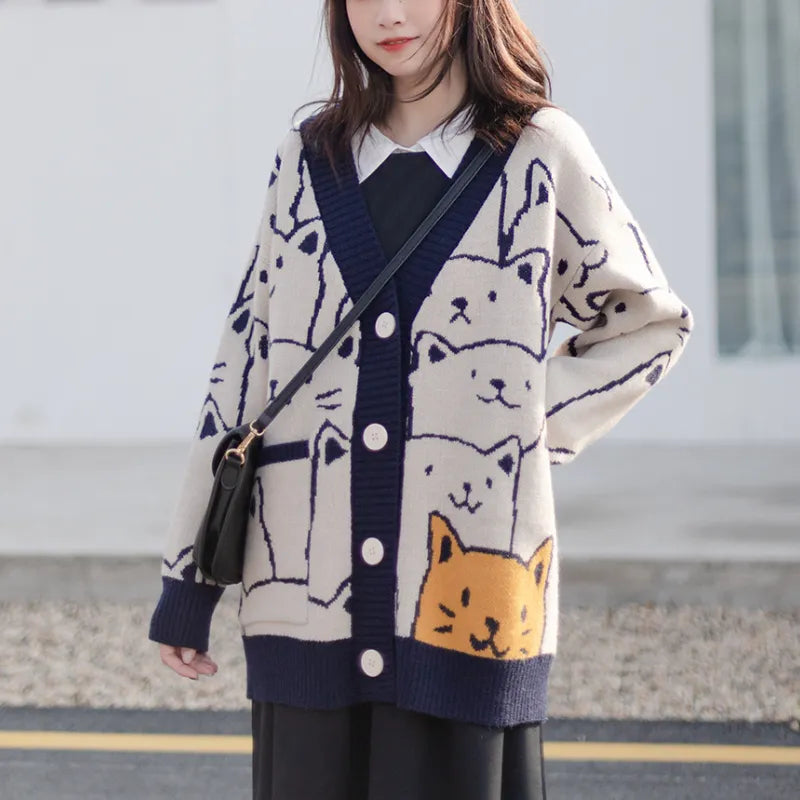 Kawaii Harajuku Neko Cat Style Cardigan - Women’s Clothing & Accessories - Shirts & Tops - 5 - 2024