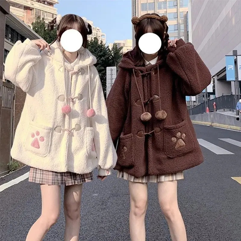 Kawaii Harajuku Style Cat Paw Winter Coat - Women’s Clothing & Accessories - Coats & Jackets - 12 - 2024