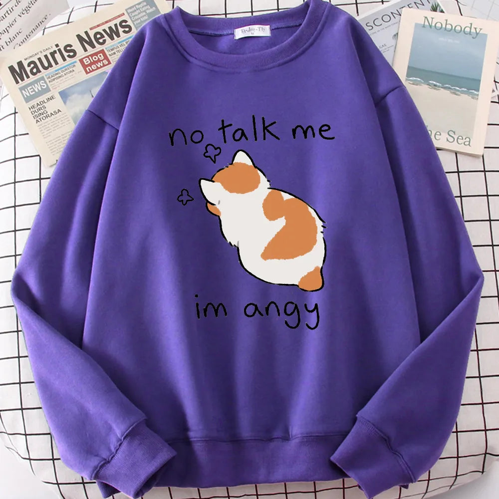 Kawaii ’Im Angy’ Cat Hoodie - Purple / S - Women’s Clothing & Accessories - Shirts & Tops - 15 - 2024