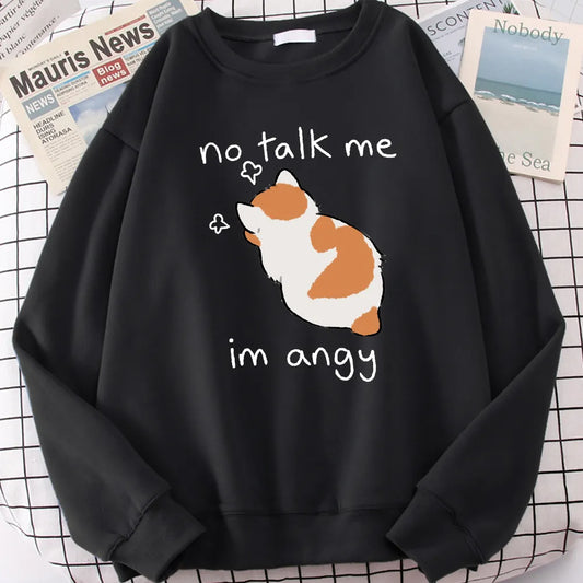 Kawaii ’Im Angy’ Cat Hoodie - Black / S - Women’s Clothing & Accessories - Shirts & Tops - 7 - 2024