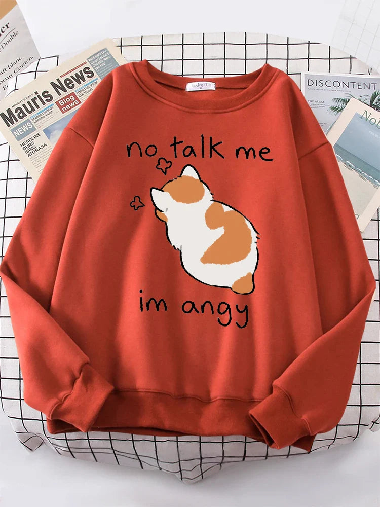 Kawaii ’Im Angy’ Cat Hoodie - Women’s Clothing & Accessories - Shirts & Tops - 4 - 2024