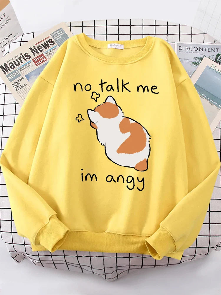 Kawaii ’Im Angy’ Cat Hoodie - Women’s Clothing & Accessories - Shirts & Tops - 3 - 2024
